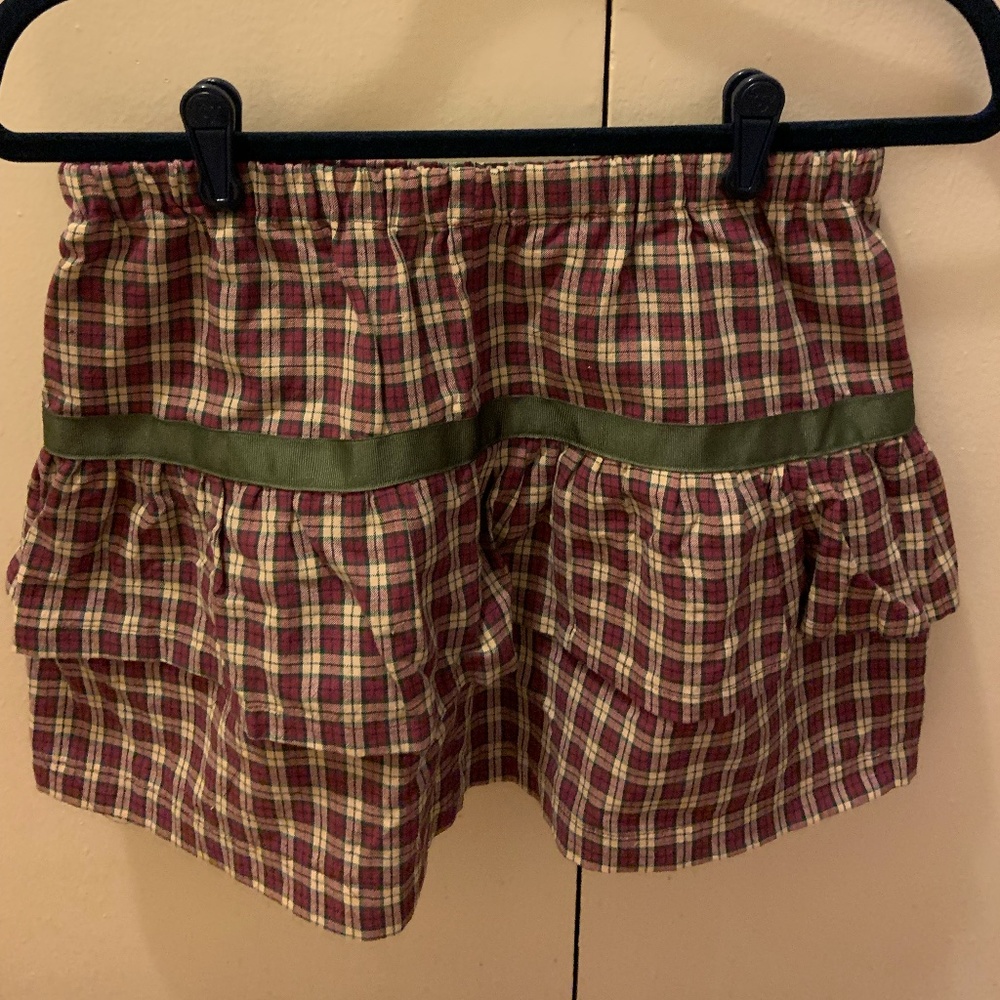 Red and Green Ruffle Skirt